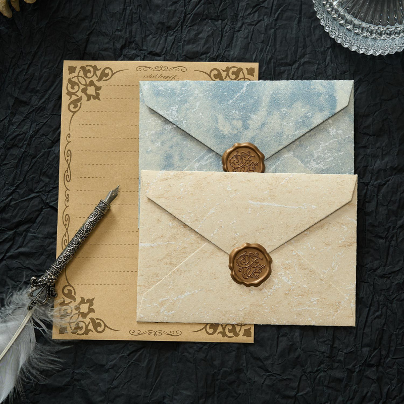 Enveloppe ombre dorée, 5 pièce - Wax Seal Letter Kit avis et prix
